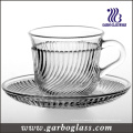 180ml Copo de vidro barato e Saucer